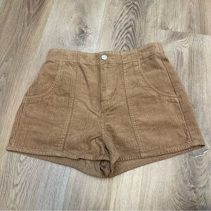 Forever 21 High Waist Brown Corduroy Shorts